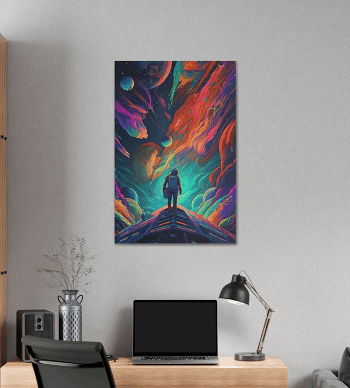 Canvas print of a colorful cosmos as seen by an astronaut
