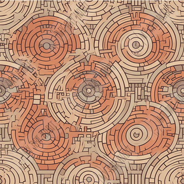 A labyrinth style repeat seamless pattern